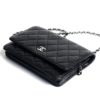 Chanel Black Lambskin WOC with Silver Hardware 10