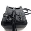 YSL Small Black Croc Look Leather Festival Backpack 15