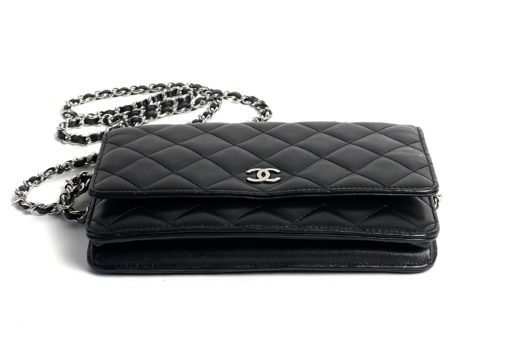 Chanel Black Lambskin WOC with Silver Hardware 13