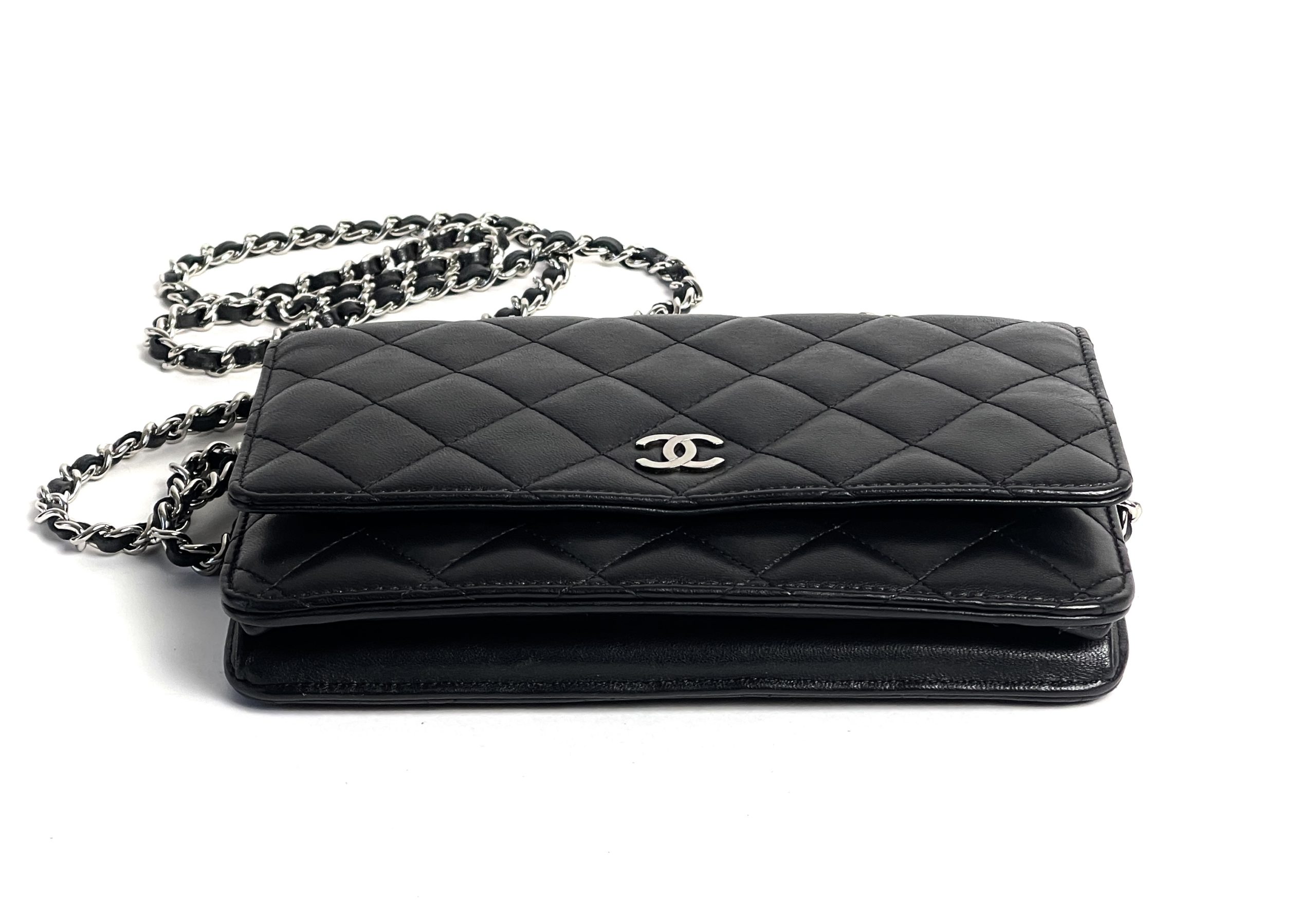 Chanel Black Lambskin WOC with Silver Hardware - A World Of Goods For You,  LLC