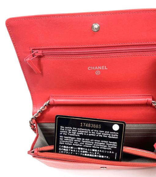 Chanel Coral Caviar Timeless WOC with Silver Hardware