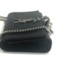 YSL Black Calfskin Crocodile Embossed Kate Monogram Tassel Chain WOC 9