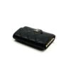 Chanel Black Lambskin Quilted 6 Key Holder with Gold Hardware 7