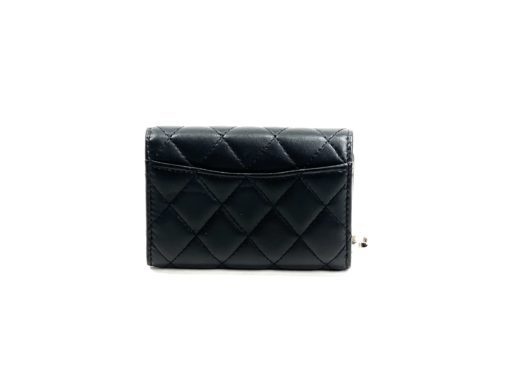 Chanel Black Lambskin Quilted 6 Key Holder with Gold Hardware 9