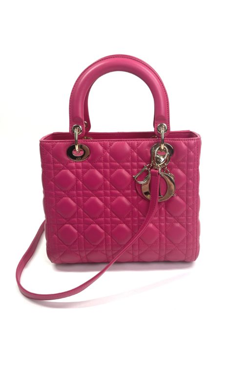 Lady Dior Lambskin Cannage Medium Lady Dior Pink 3
