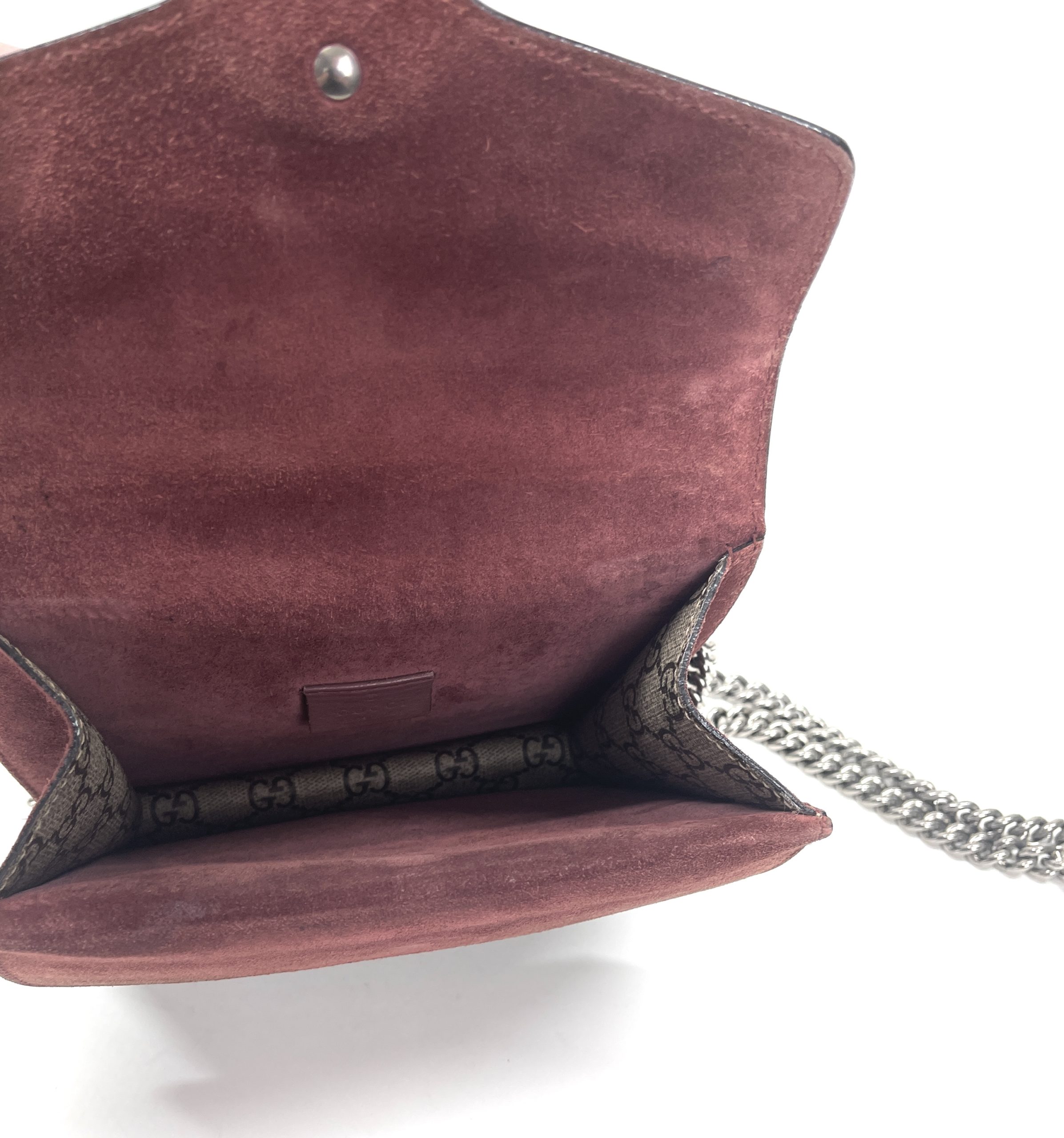 GUCCI Dionysus super mini leather-trimmed printed coated-canvas shoulder  bag
