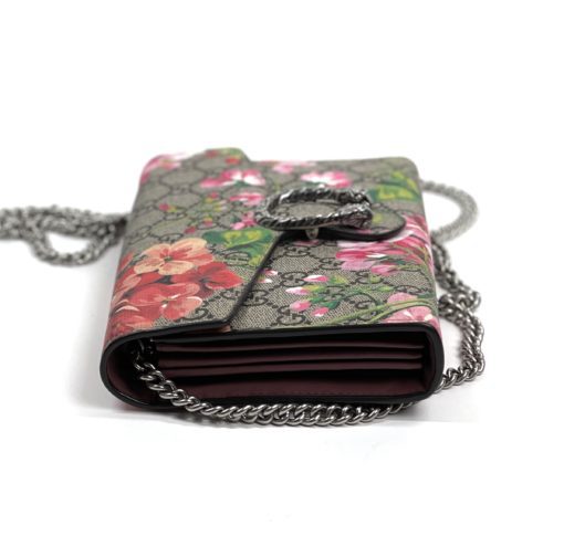 Gucci Beige GG Supreme Coated Canvas Mini Dionysus Blooms Wallet-On-Chain Bag 8