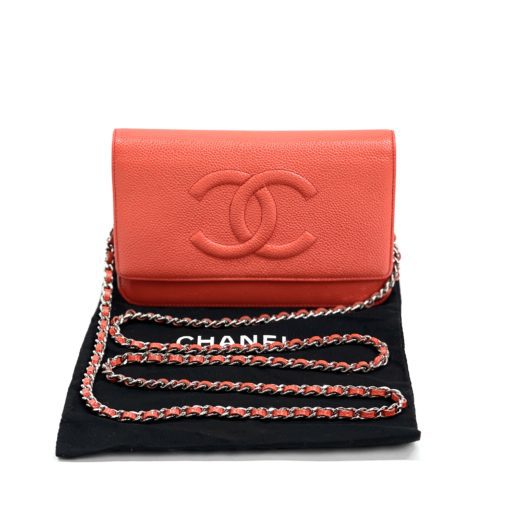 Chanel Coral Caviar Timeless WOC with Silver Hardware 6