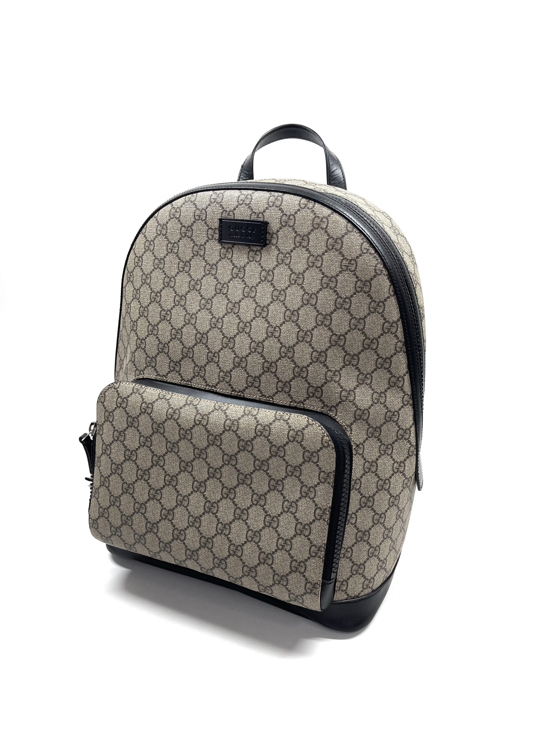 Gucci Men's Jumbo GG Leather-trimmed Backpack - Black - Backpacks