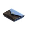 Louis Vuitton Monogram Zoe Wallet with Blue Leather 10