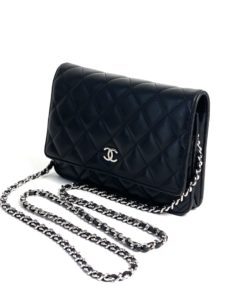 Chanel Black Lambskin WOC with Silver Hardware