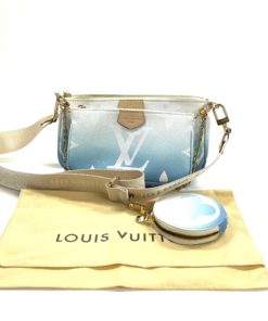 Louis Vuitton Monogram Giant By The Pool Multi Pochette Accessories Blue Crossbody