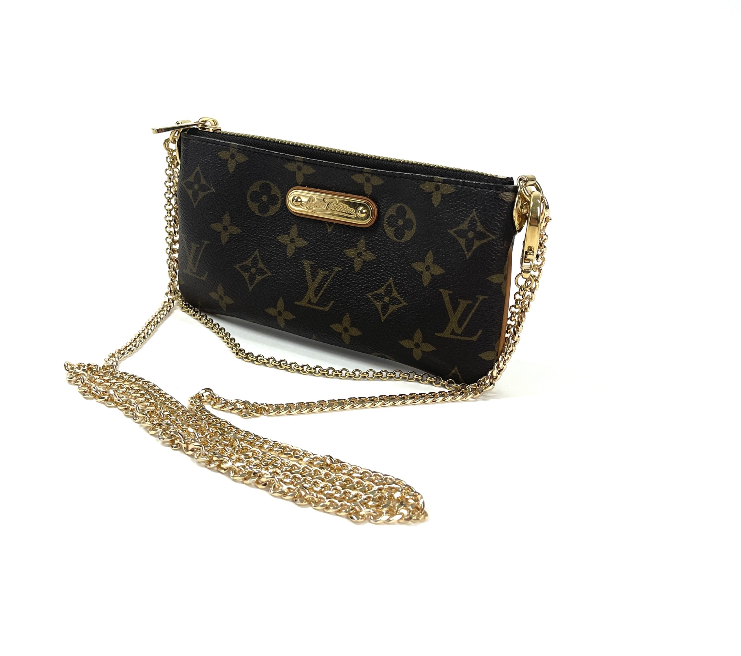 Authentic Louis Vuitton Mila Pochette Wristlet Clutch Wallet Purse