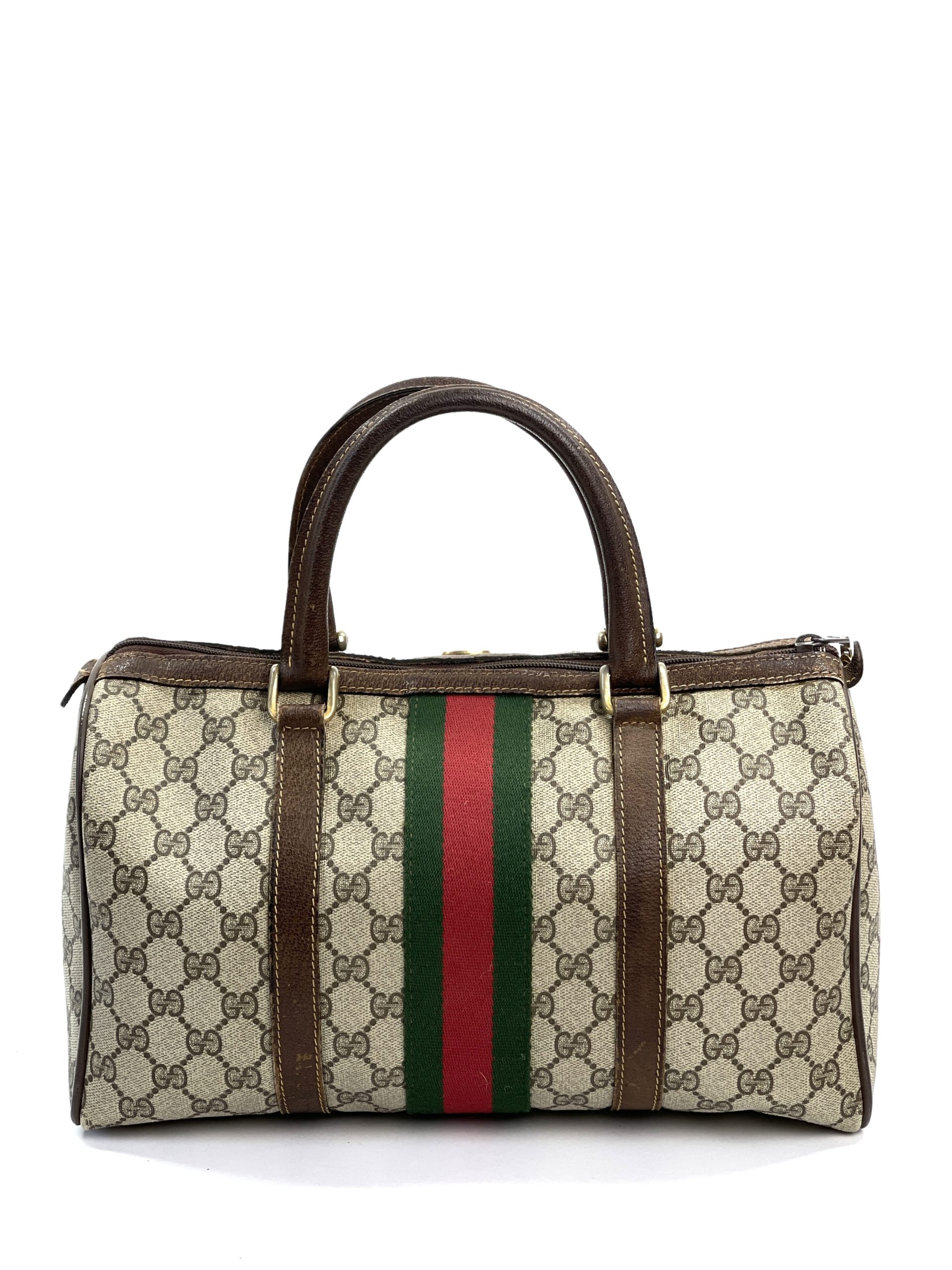 Vintage Gucci GG Tan Coated Canvas Satchel - A World Of Goods For You, LLC