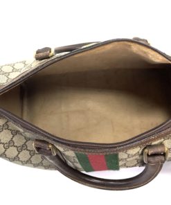 Vintage Gucci GG Tan Coated Canvas Satchel