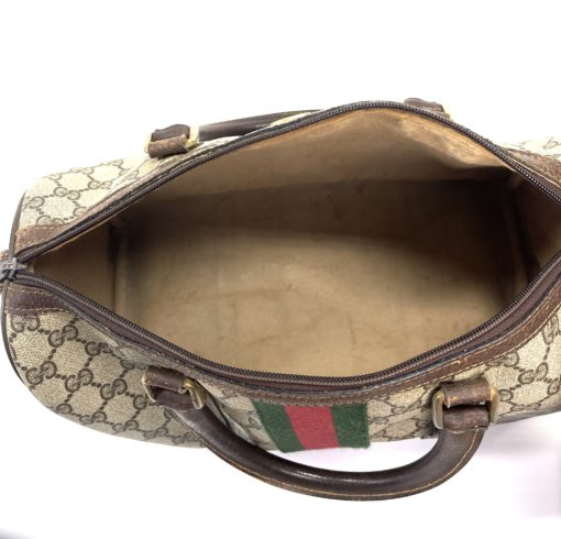 Vintage Gucci GG Tan Coated Canvas Satchel 7
