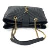 YSL Black Grain De Poudre Matelasse Chevron Tote Bag With Gold Hardware 17