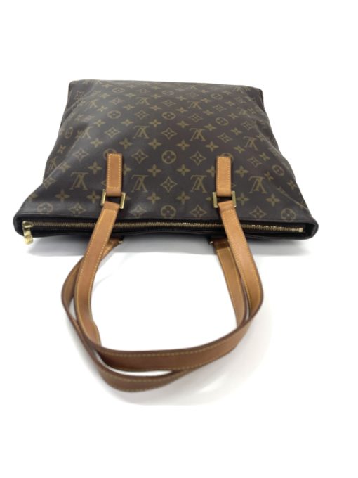 Louis+Vuitton+Cabas+Mezzo+Tote+Brown+Leather for sale online