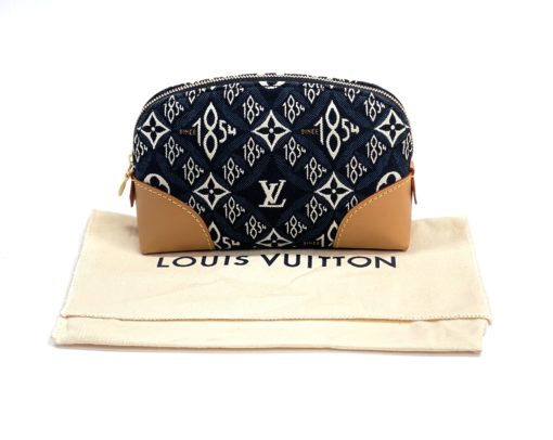 Louis Vuitton Jacquard Since 1854 Cosmetic Pouch PM Blue 2
