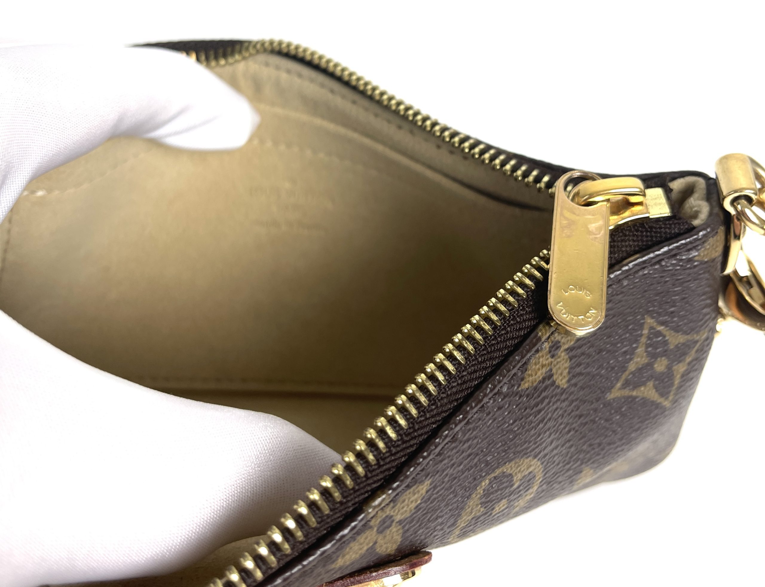Louis Vuitton Ebene Damier Coated Canvas Milla mm Pochette Gold Hardware, 2010 (Very Good), Womens Handbag
