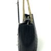 YSL Black Grain De Poudre Matelasse Chevron Tote Bag With Gold Hardware 16