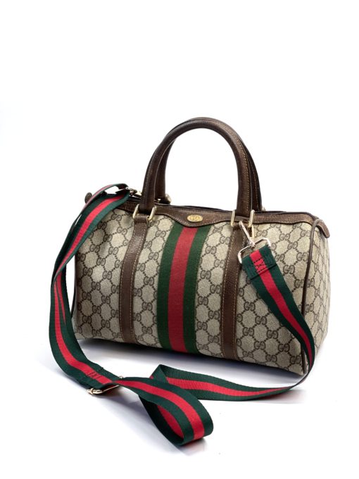 Vintage Gucci GG Tan Coated Canvas Satchel 5