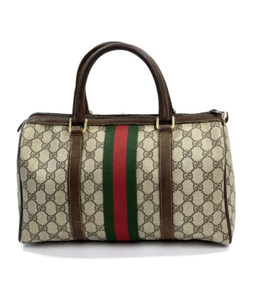 Vintage Gucci GG Tan Coated Canvas Satchel 16