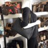 YSL Black Grain De Poudre Matelasse Chevron Tote Bag With Gold Hardware 25