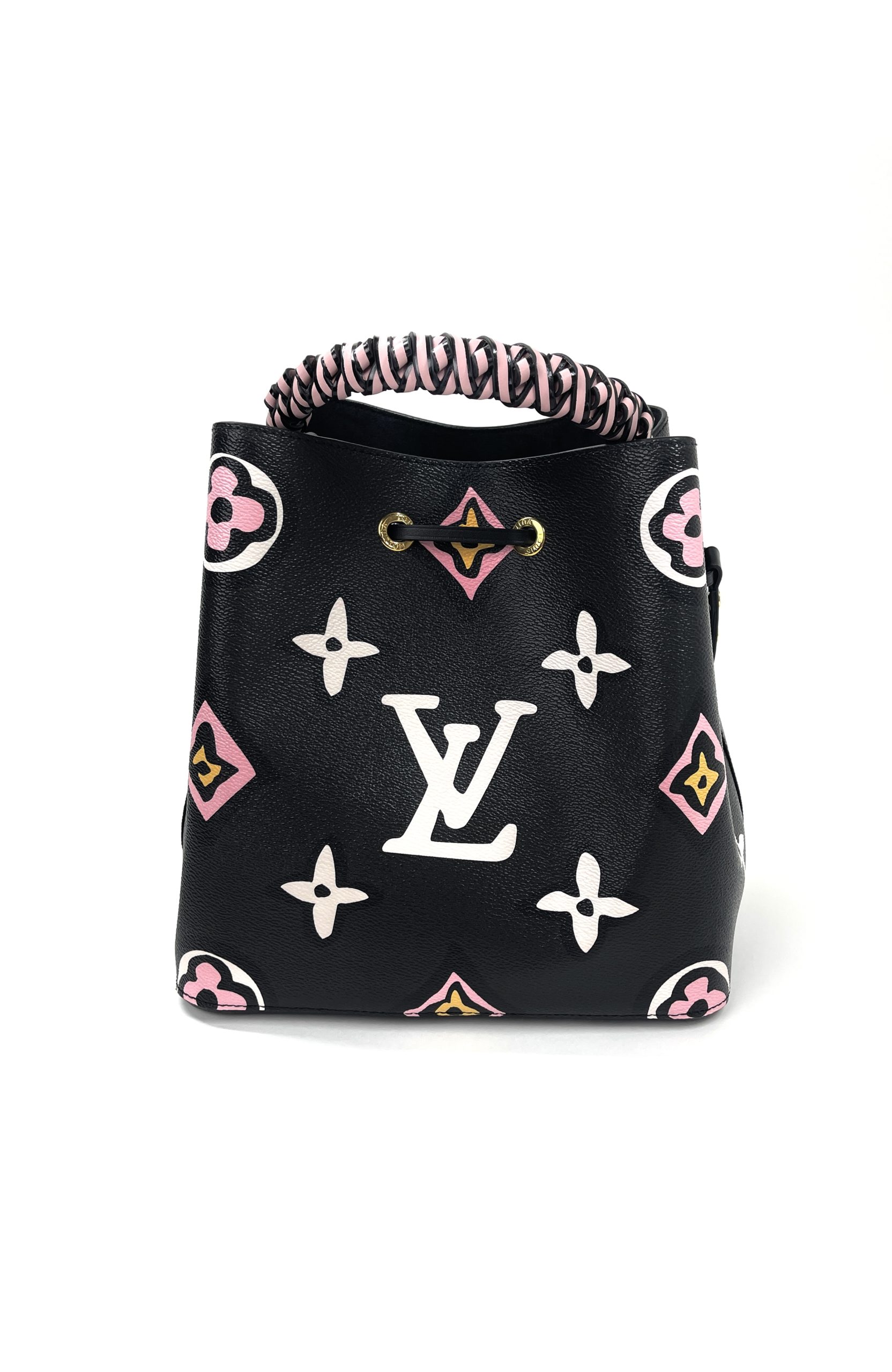 🍀 LOUIS VUITTON Wild at Heart NeoNoe MM Black Monogram Shoulder Bucket Bag