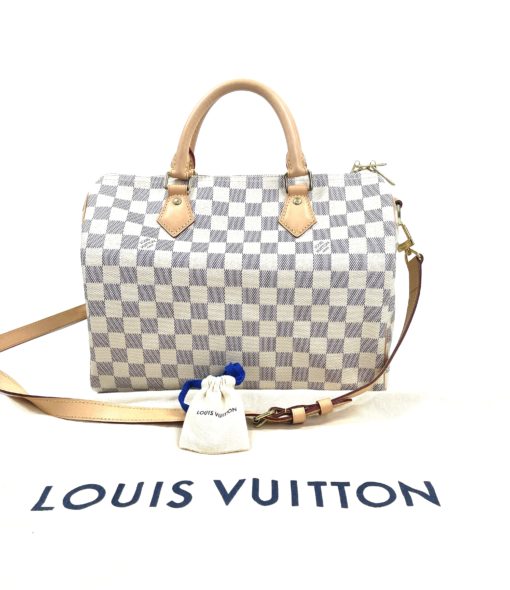 Louis Vuitton Azur Speedy 30 Bandouliere Crossbody or Satchel
