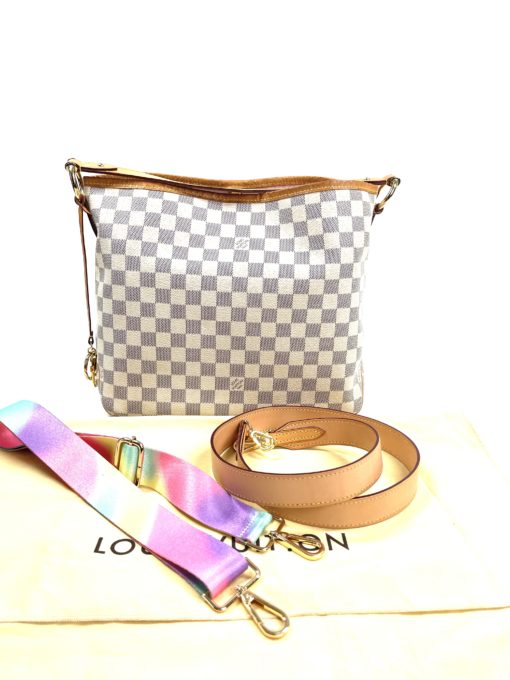 Louis Vuitton Azur Delightful PM Hobo Bag With Rose Ballerine Interior 4