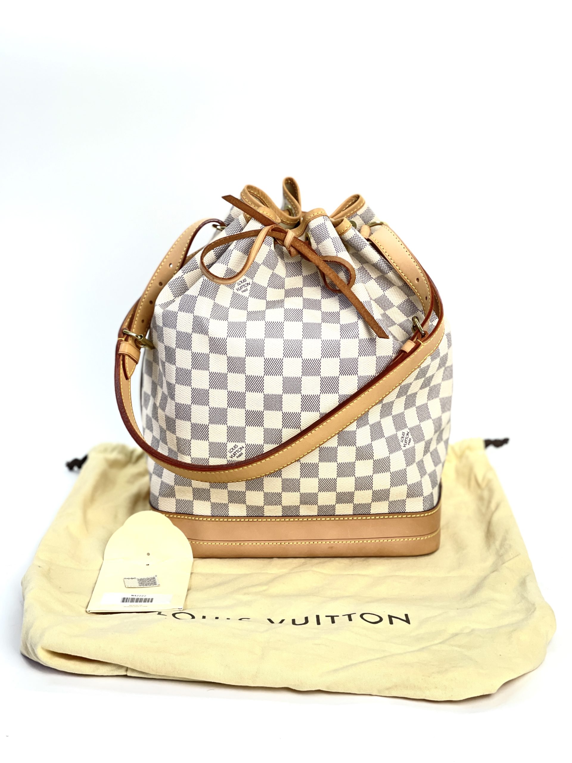 LOUIS VUITTON Large Noe Damier Azur Shoulder Bag