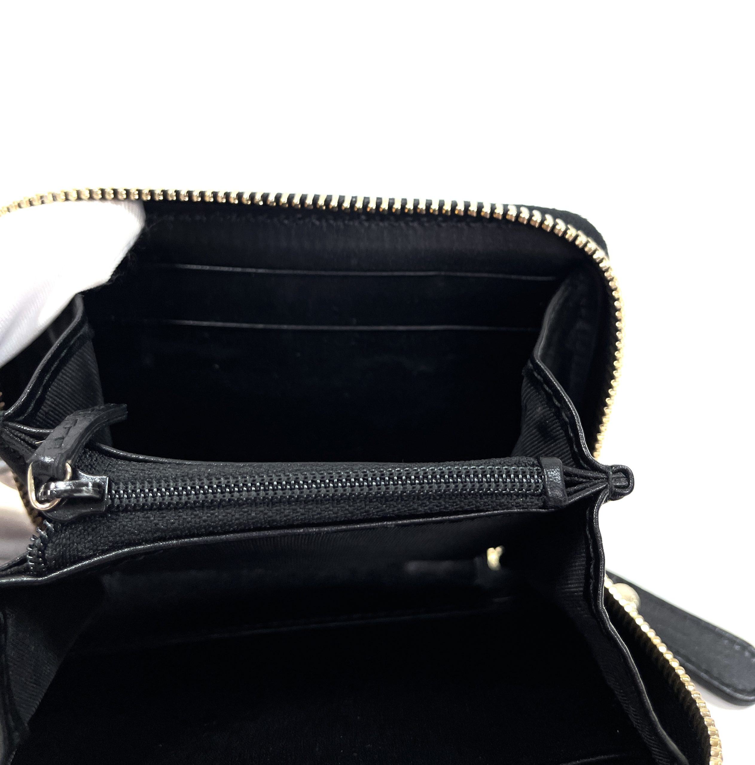 Gucci Web Guccissima Leather Zip Around Wallet Black