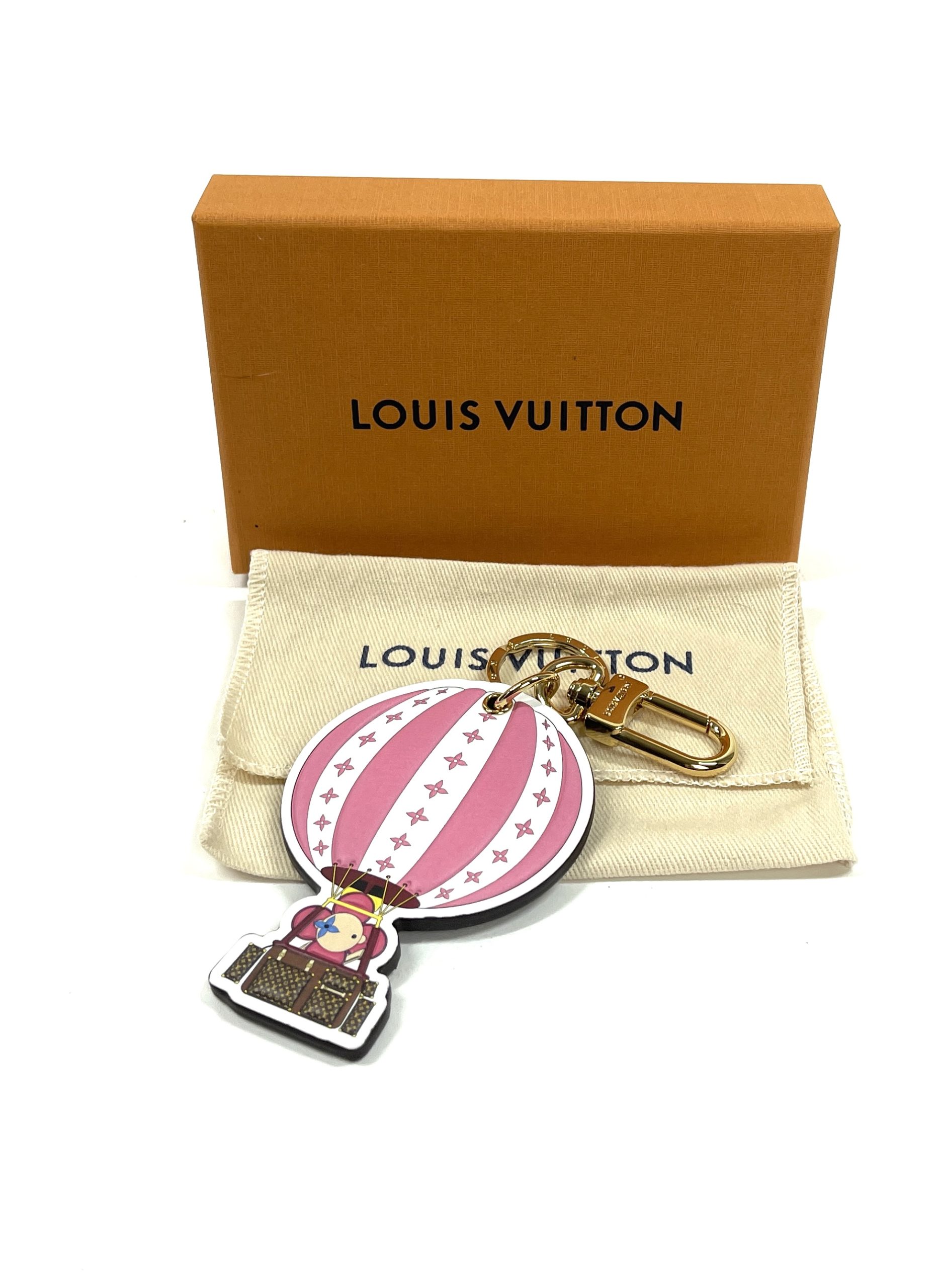 Louis Vuitton Monogram 2023 Christmas Animation Key Pouch Pink