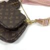 Louis Vuitton Monogram Multi Pochette Crossbody with Rose Clair Strap 21