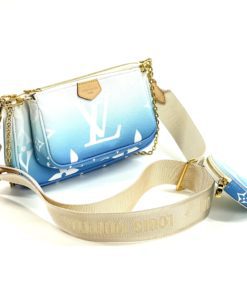 New Louis Vuitton Blue Crossbody Pochette Bag in Box