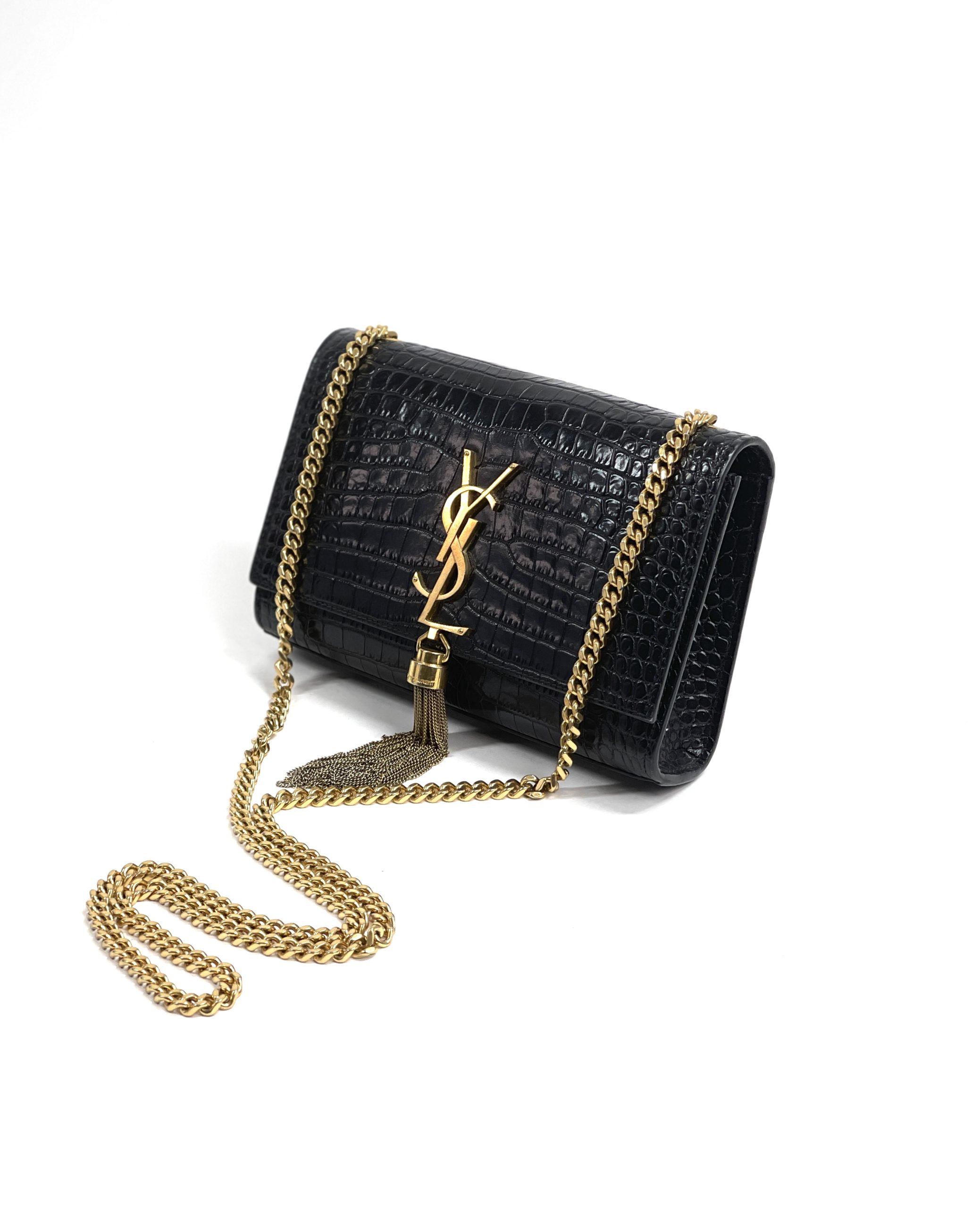 YSL saint laurent wallet on chain kate tassel bag review