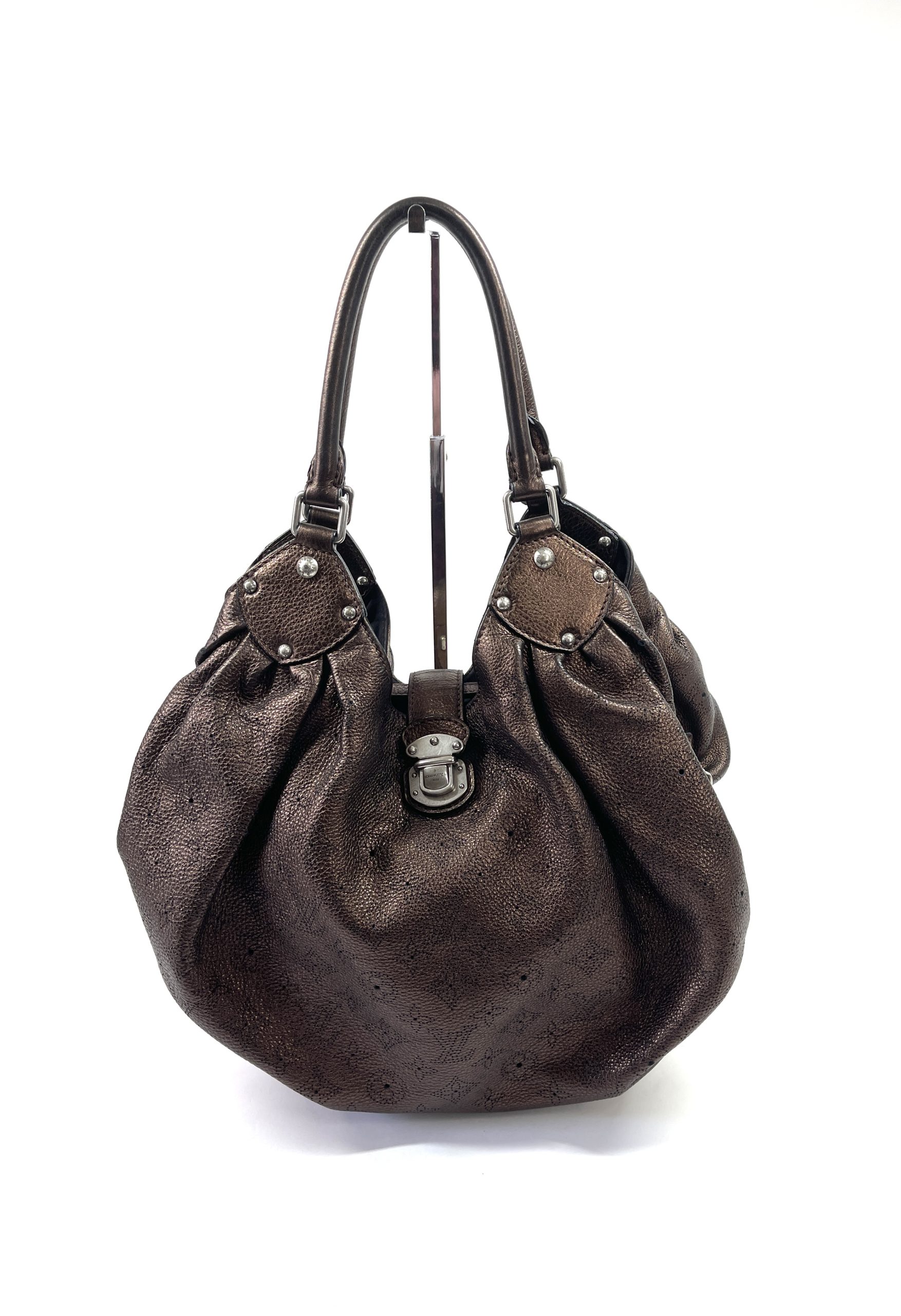 Louis Vuitton Brown Monogram Mahina Leather Large Bag