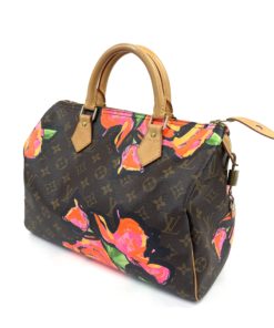 Louis Vuitton Stephen Sprouse Roses Speedy 30 Satchel front view