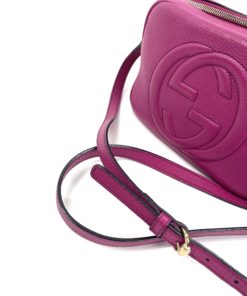 Gucci Pink Magenta Leather Soho Disco Crossbody strap