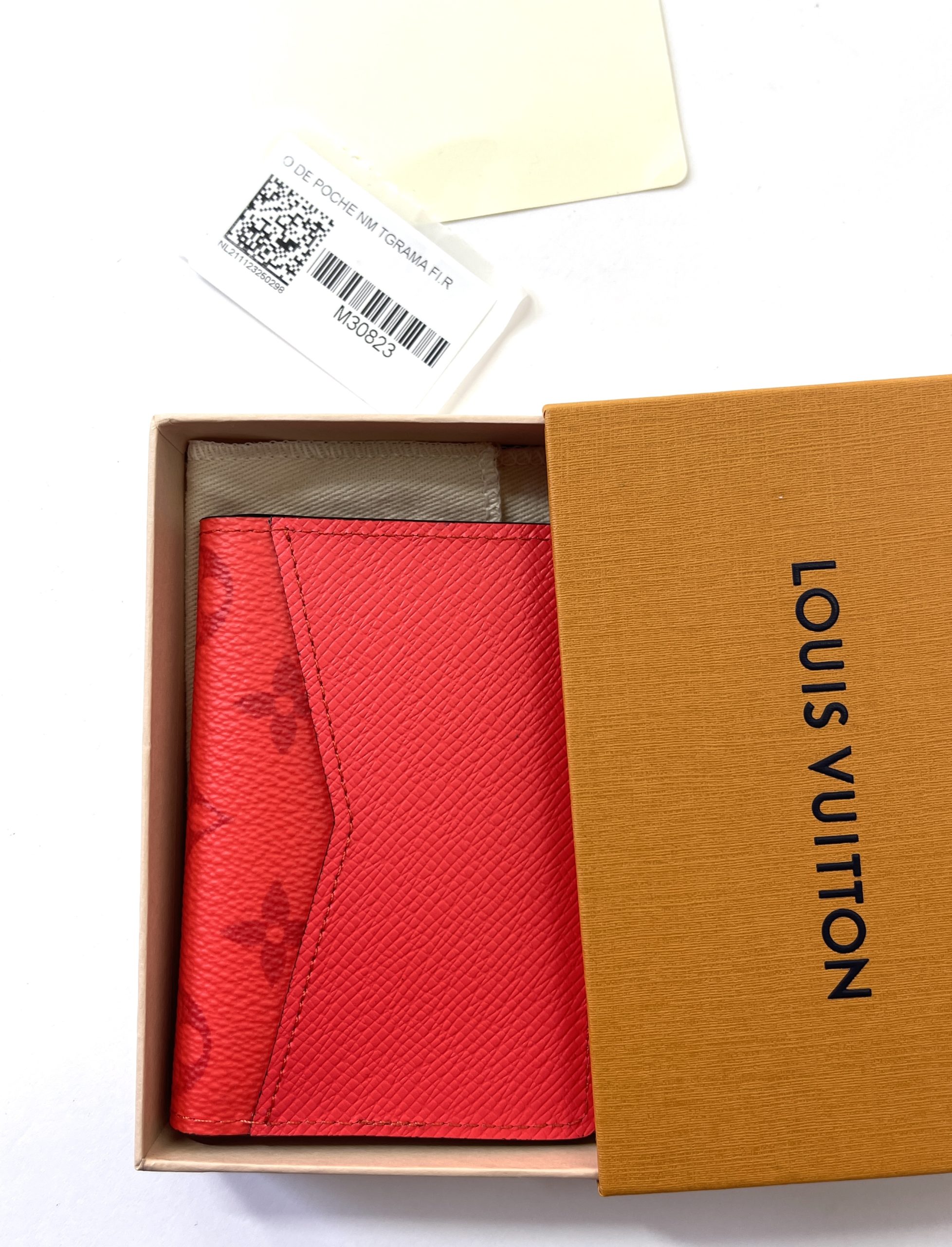 Louis Vuitton Pocket Organizer Monogram Taigarama Red 1825291