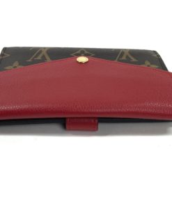 Louis Vuitton Monogram Compact Pallas Wallet with Red Cerise