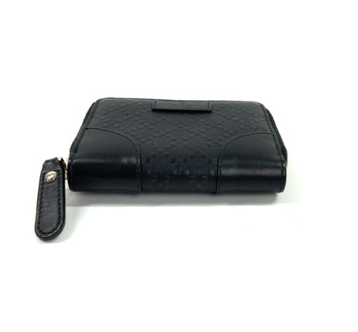 Gucci Black Leather Micro Guccissima Small Zippy Coin Wallet