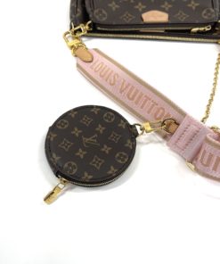 Louis Vuitton Monogram Multi Pochette Crossbody with Rose Clair Strap