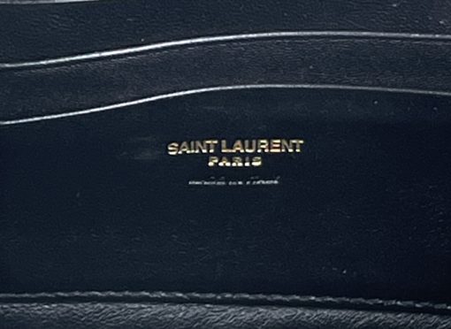 YSL Saint Laurent Mini Lou Black Matelassé Leather Camera Bag tag