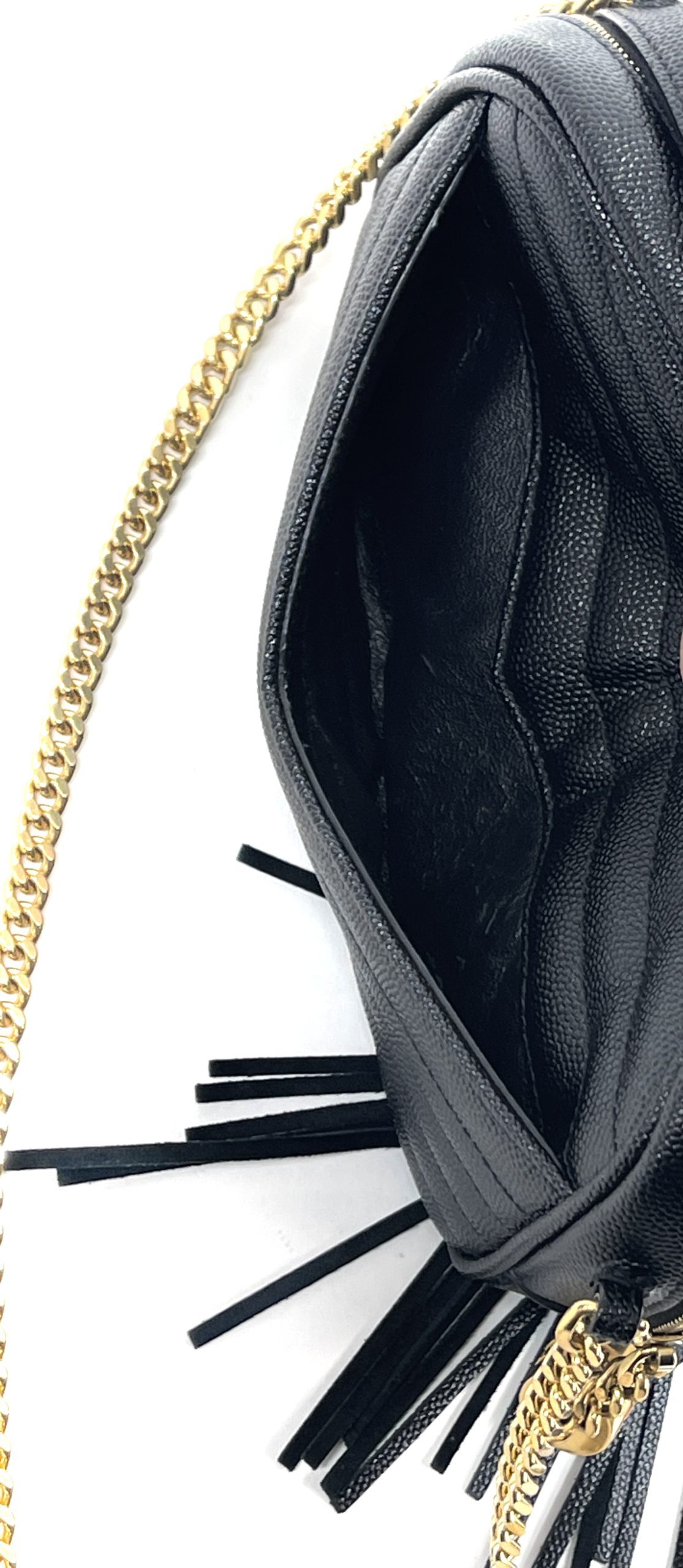 Saint Laurent Lou Crossbody Bag Mini Black in Calfskin with Gold-tone - US