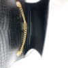 YSL Saint Laurent Small Kate Crocodile-Embossed Black Leather Shoulder Bag With Gold Tassel 6