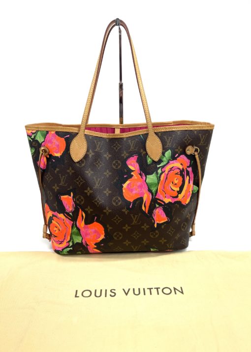 Louis Vuitton Stephen Sprouse Roses Neverfull MM front view