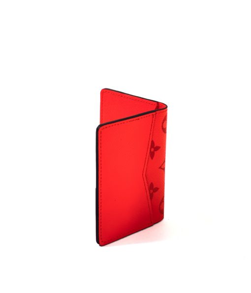 Louis Vuitton Monogram Taiga Pocket Organizer/Card Holder Red 9