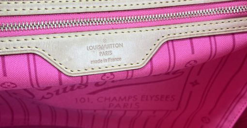 Louis Vuitton Stephen Sprouse Roses Neverfull MM tag
